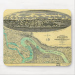 Civil War Era Map of Vicksburg Mississippi 1863 Mouse Pads