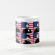 Civil War Heroes and The American Flag Coffee Mug