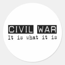 Civil War It Is Round Stickers