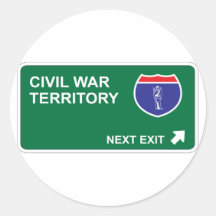 Civil War Next Exit Sticker