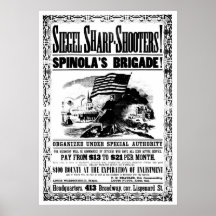 Civil War Recruitment Poster, black