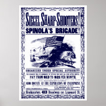Civil War Recruitment Poster, blue