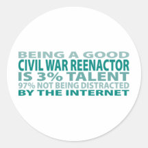 Civil War Reenactor 3% Talent Sticker