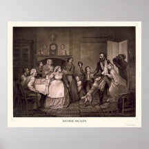 Civil War Soldier Being Welcomed Home Print