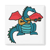 CJ- Dragon Playing the Guitar Magnet