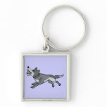 CL- Leaping Wolf Keychain