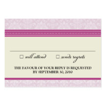 ::claire:: Charming Damask 3.5"x2.5" RSVP Card_v2 Business Card Templates