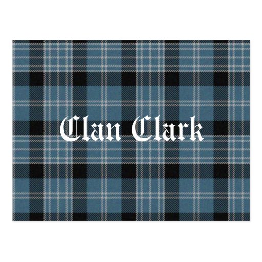 Clan Clark Tartan Post Card Zazzle