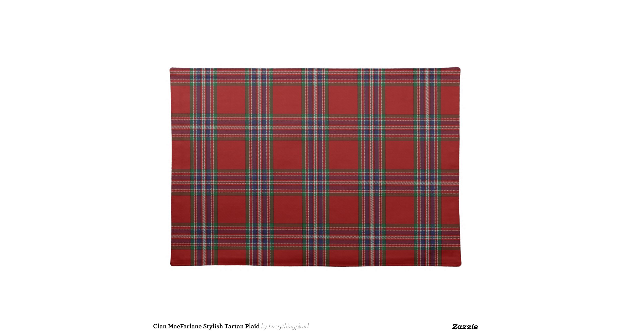 Clan MacFarlane Stylish Tartan Plaid Placemats Zazzle