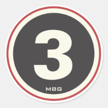 Clancy's Number 3 Round Sticker