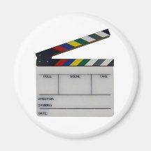 Clapboard movie filmmaker slate refrigerator magnet