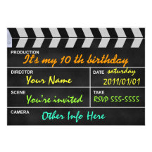 clapperboard cinema personalised announcement