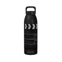 clapperboard cinema water bottle