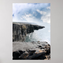 clare cliff edge view poster
