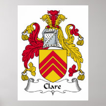 Clare Family Crest Print