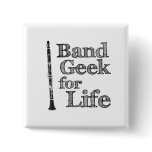 Clarinet Band Geek Button