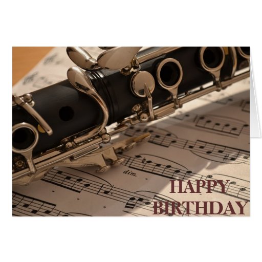 musical instrument birthday note card Zazzle