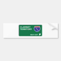 Clarinet Next Exit Bumper Sticker
