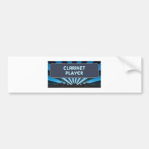 Clarinet Player Marquee Bumper Sticker