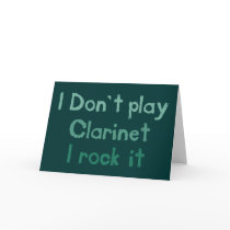 Clarinet Rock It Greeting Card