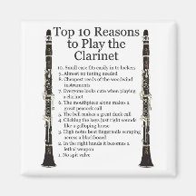 Clarinet Top 10 Fridge Magnets