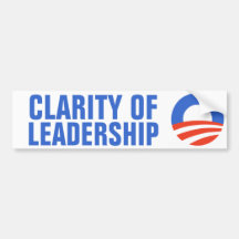 Clarity of Leadership Obama 2012 Bumper Sticker