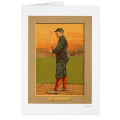 Clark Griffith Reds Baseball 1911 Greeting Card by lc_baseball