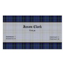 Clark Tartan Plaid Custom Business Card