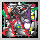 clasic chess table, ABSTRACT Print