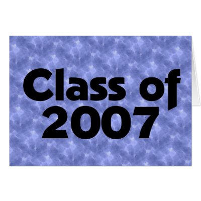 Class of 2007 Black & Blue Marble Greeting Cards by dndartstudio