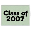 Class of 2007 Black & Green Pattern cards