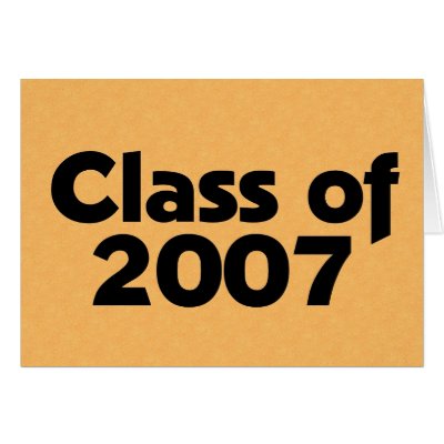 Class of 2007 Black & Orange Greeting Cards by dndartstudio