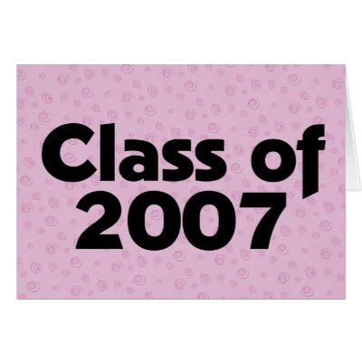 Class of 2007 Black & Purple Card by dndartstudio