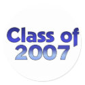 Class of 2007 Blue & White stickers