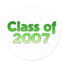 Class of 2007 Green & White stickers