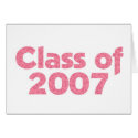 Class of 2007 Pink cards