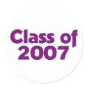 Class of 2007 Purple & White stickers