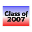 Class of 2007 Red, WHite & Blue postcards