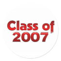 Class of 2007 Red & White stickers