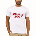 Class of 2007 Red & White t-shirts