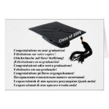 Class of 2009 card