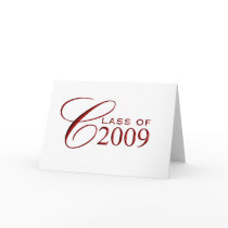 Class of 2009 Graduation - Red - Blank inside Card