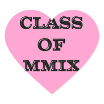 Class of 2009 heart sticker