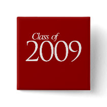 Class of 2009 white pinback buttons
