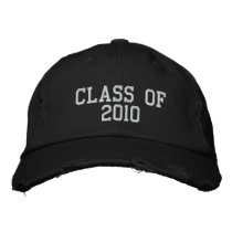 Class of 2010 black distressed cap embroidered baseball caps