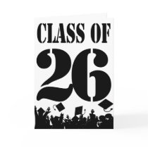 Class of 2010 SilhouetteTossing Caps Invitations Greeting Cards