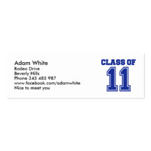 Class of 2011 business card templates