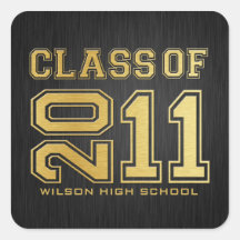 Class of 2011 Graduation Stickers (black/ gold)