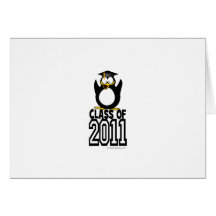 CLASS OF 2011 PENGUIN GREETING CARD