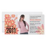 Class of 2011 Photo Card Orange Flower photo cards